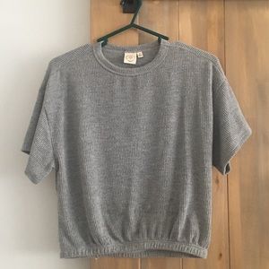 Live In The Moment Grey Crop Top